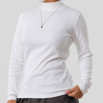 Women's T. Neck Tee Black,Beige & White