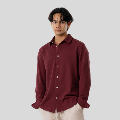 Men's Knit Shirt Tawny Port