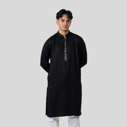 Tencel EMB Panjabi Black