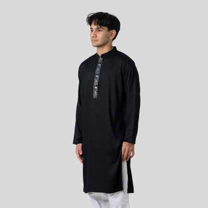 Tencel EMB Panjabi Black