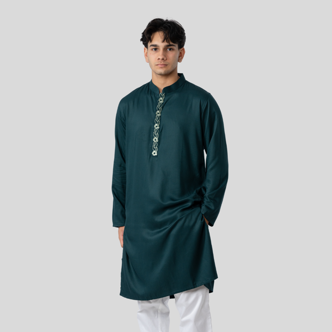 Tencel EMB Panjabi Pine Grove
