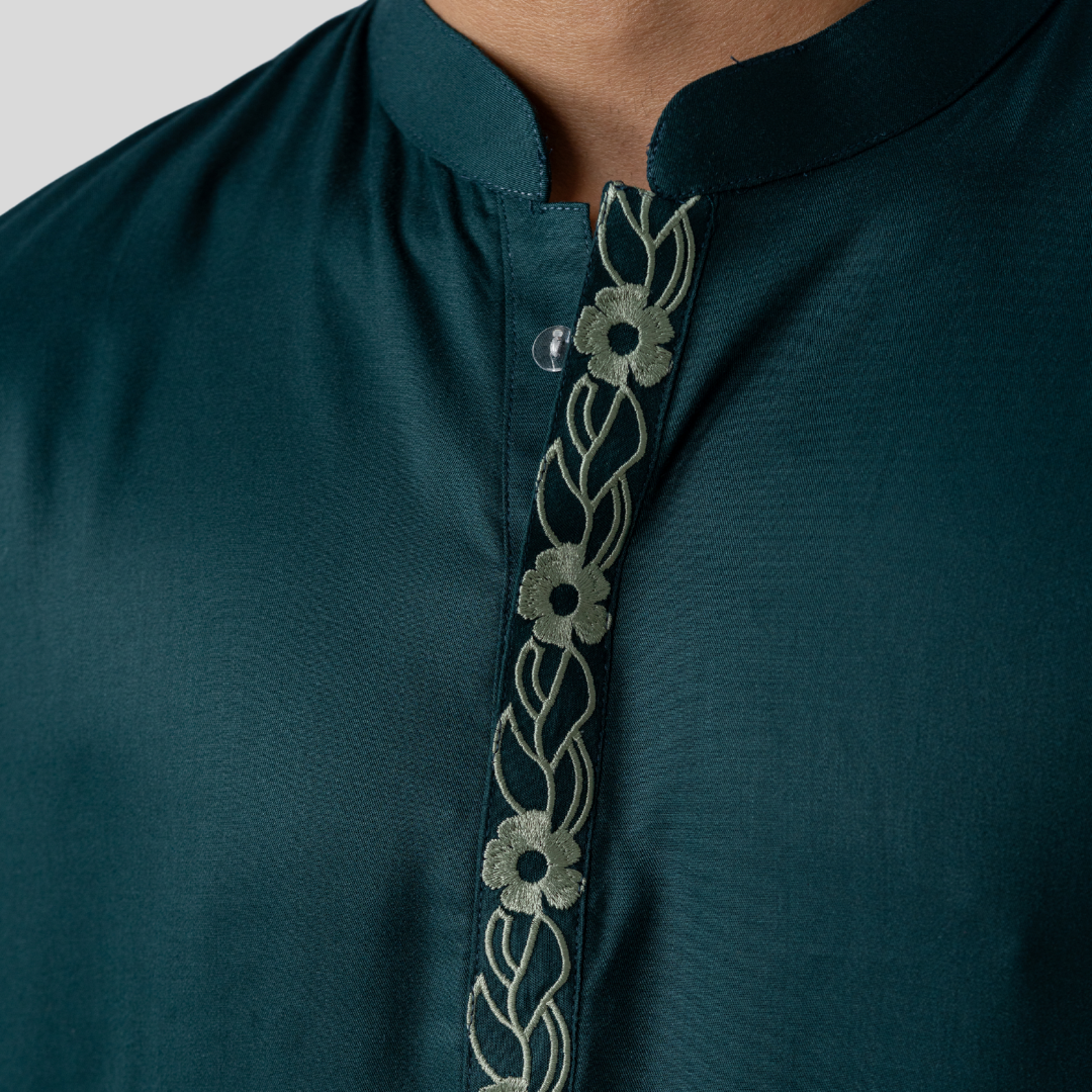 Tencel EMB Panjabi Pine Grove