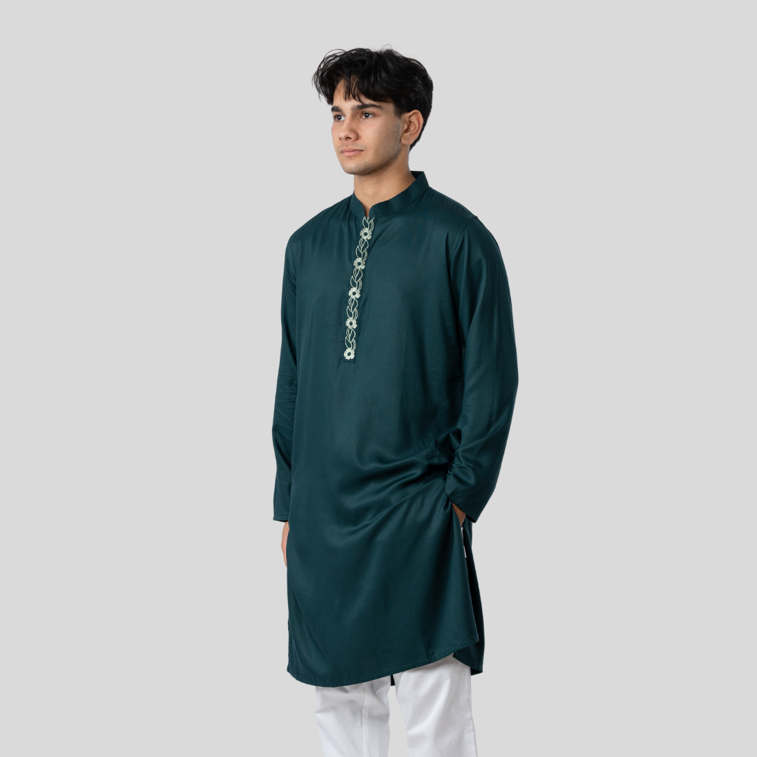 Tencel EMB Panjabi Pine Grove