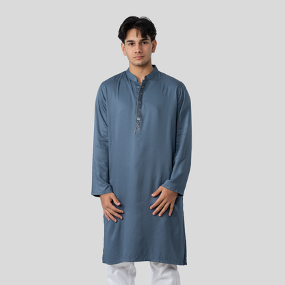 Tencel EMB Panjabi Slate