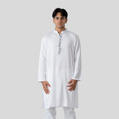 Tencel EMB Panjabi White
