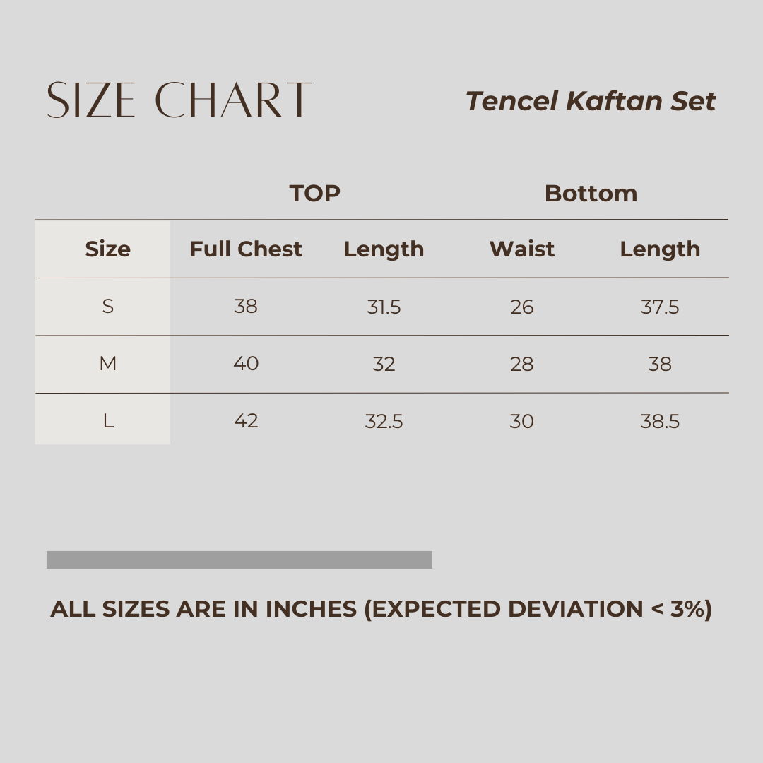 Tencel Kaftan Set Brandy