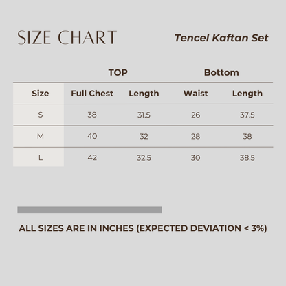 Tencel Kaftan Set Brandy