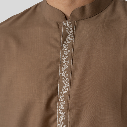 Tencel EMB Panjabi Khaki