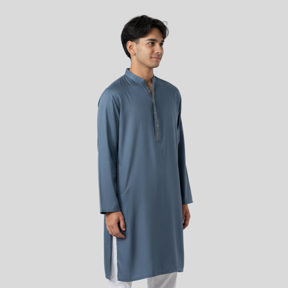 Tencel EMB Panjabi Slate