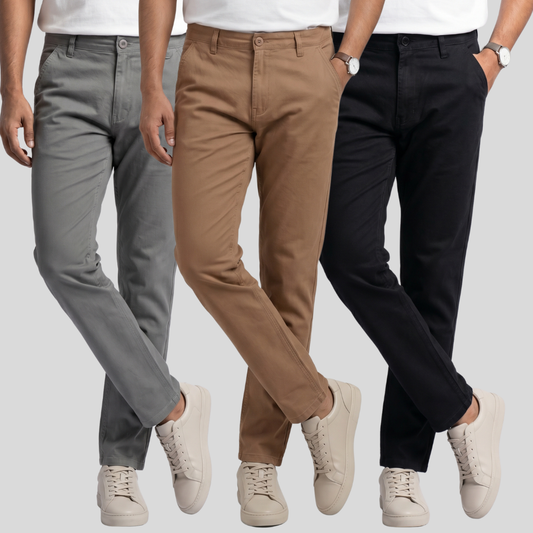 Everyday Chino (Dark Gray, Brown & Black)