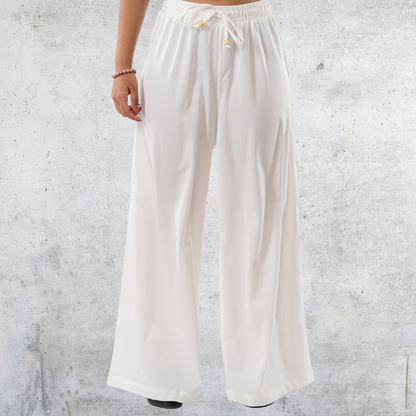 Women's Wide Leg Pant White 02