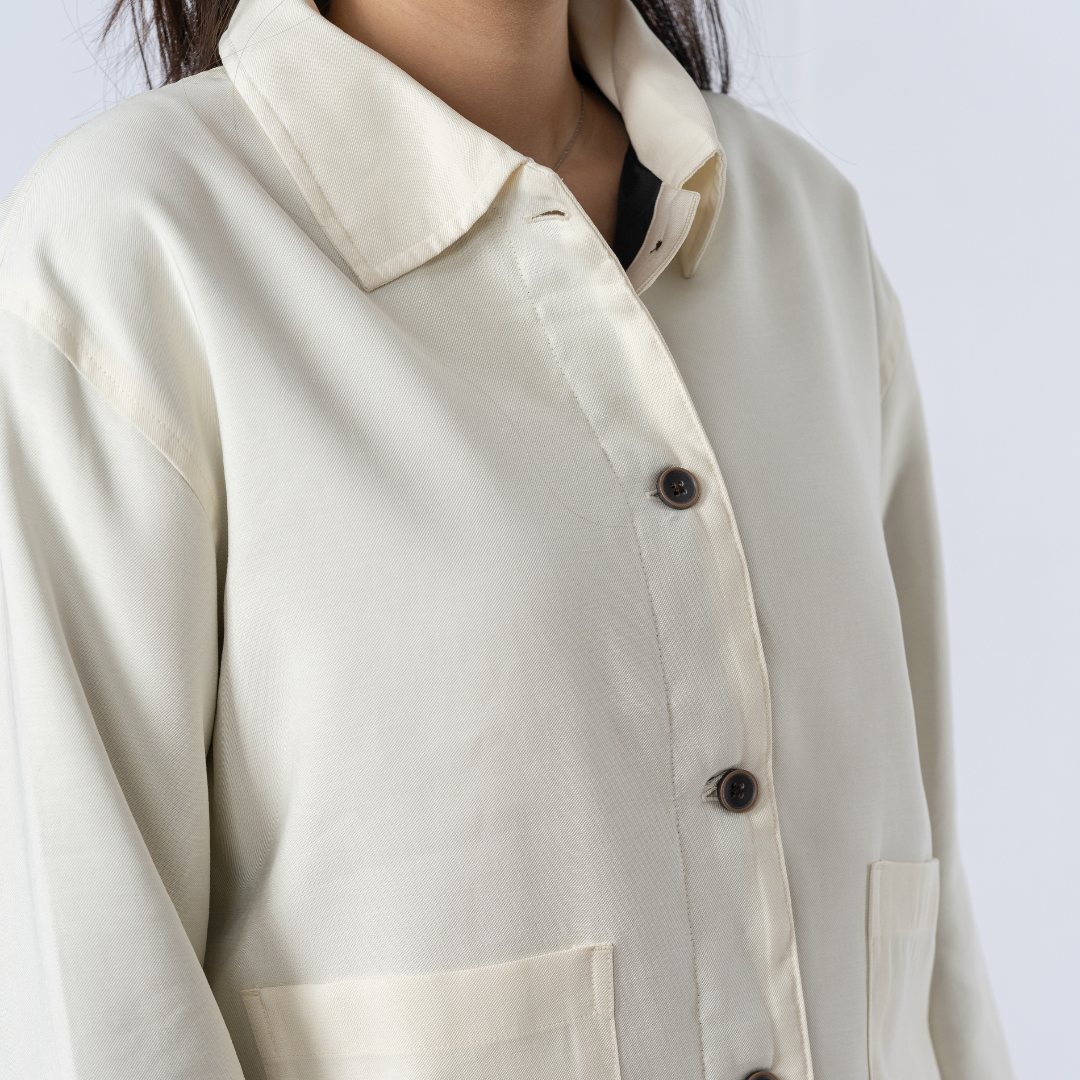 Women's Tencel Top Bottom (Off White)