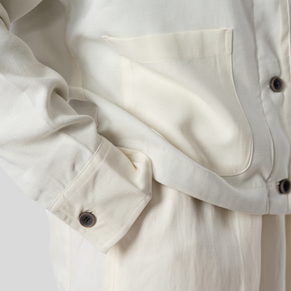 Women's Tencel Top Bottom (Off White)