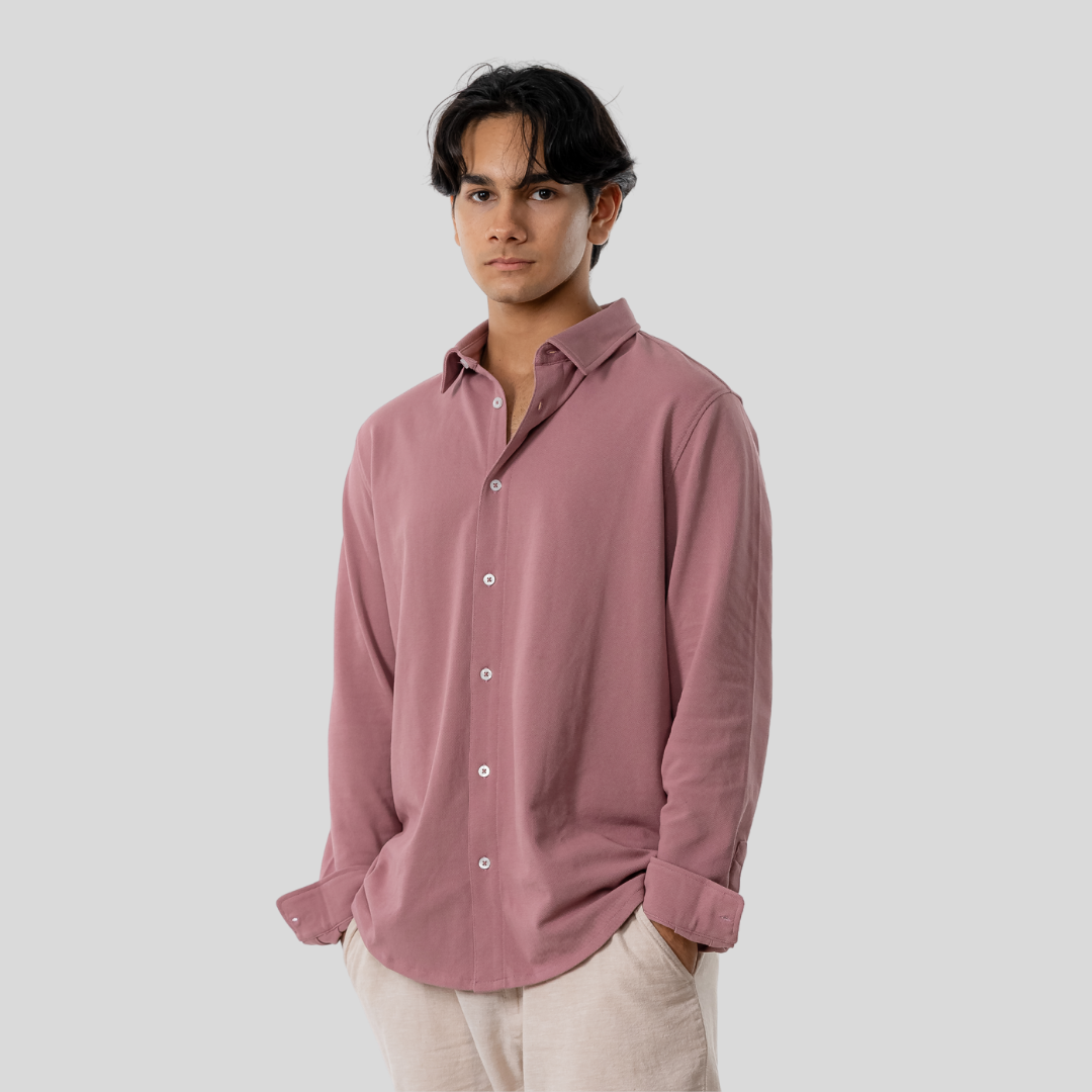 Men's Knit Shirt Wistful Mauve