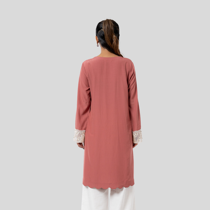 Women's Cashmilon Kurti Rose Wood