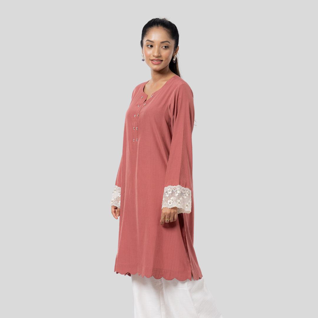 Women's Cashmilon Kurti Rose Wood
