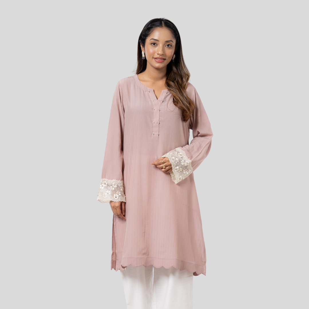 Women's Cashmilon Kurti Peach