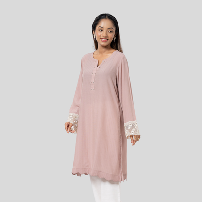 Women's Cashmilon Kurti Peach