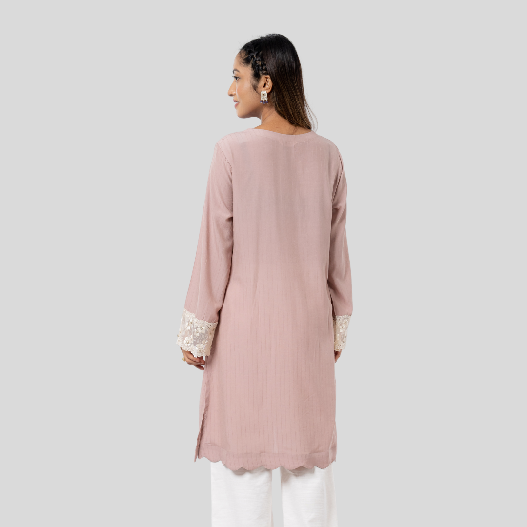 Women's Cashmilon Kurti Peach