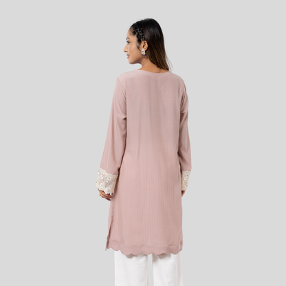 Women's Cashmilon Kurti Peach