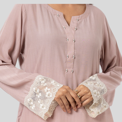 Women's Cashmilon Kurti Peach