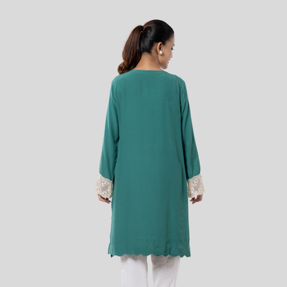 Women's Cashmilon Kurti Pine Green