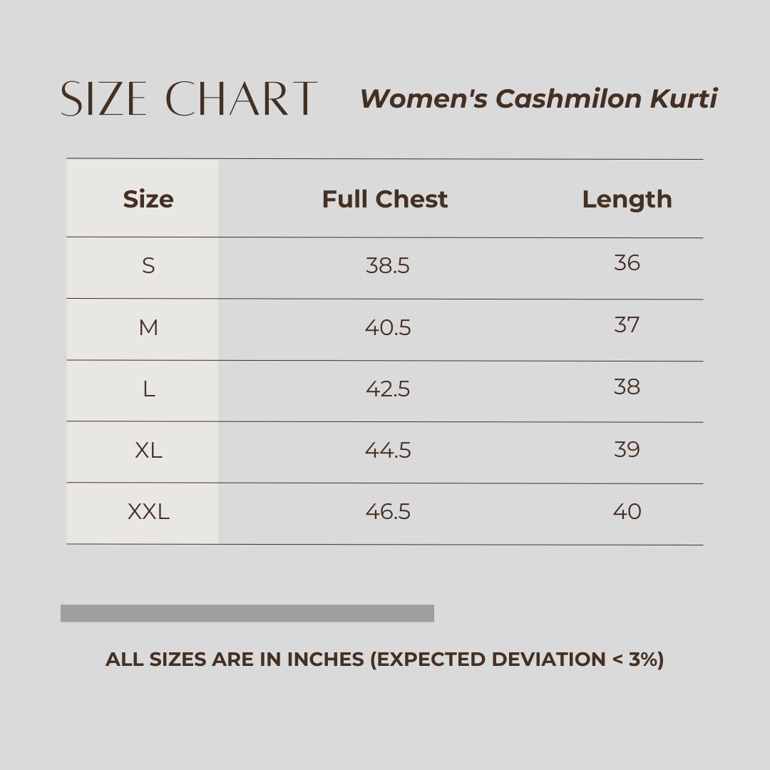 Women's Cashmilon Kurti Rose Wood