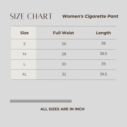 Women's Cigarette Pant Coffee