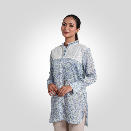 Women's Fancy Shirt Blue