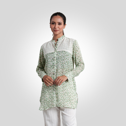 Women's Fancy Shirt Green