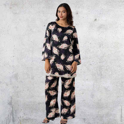 Women's Pearl AOP Co-Ord Black
