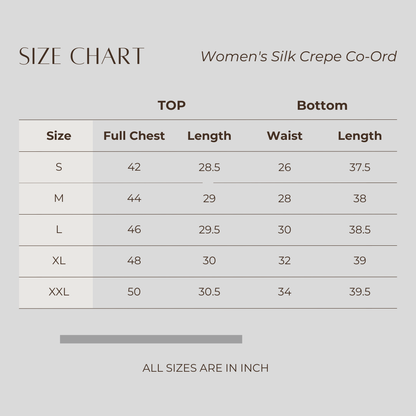 Women's Silk Crepe Co-Ord Black