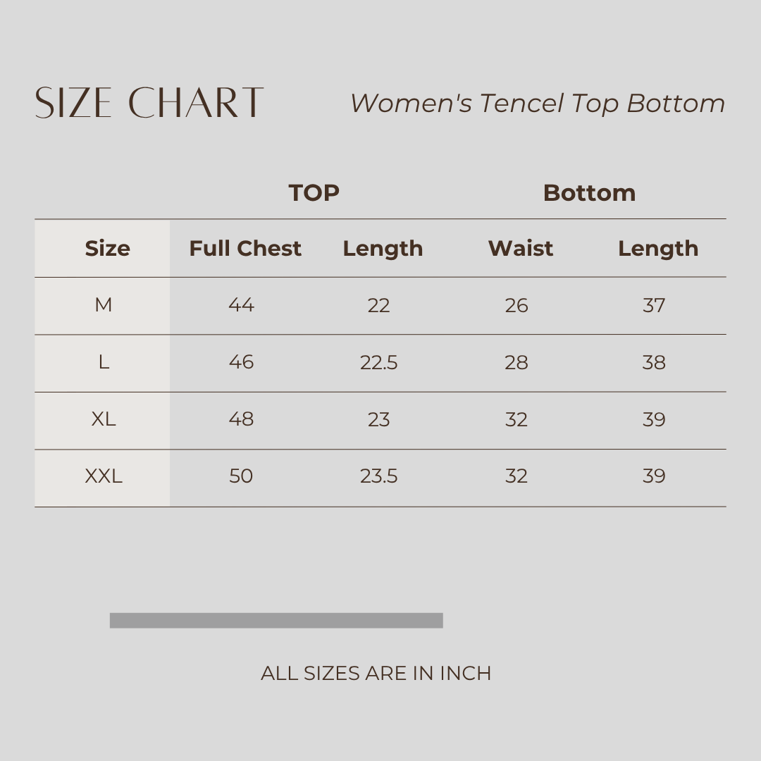 Women's Tencel Top Bottom (Olive)