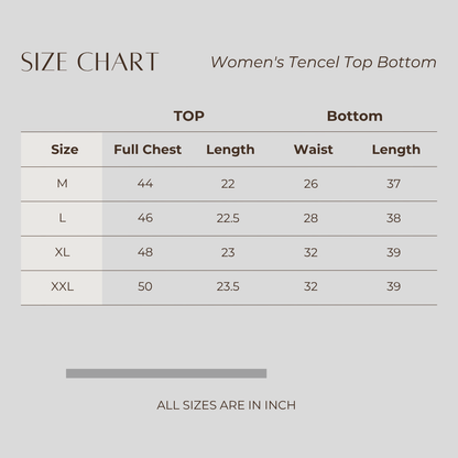 Women's Tencel Top Bottom (Olive)