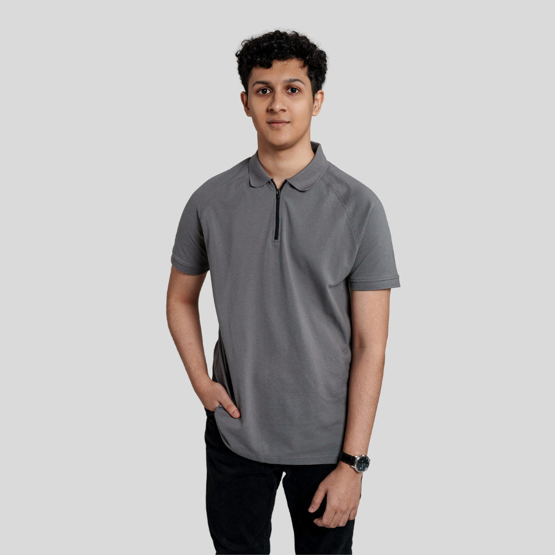 Men's Zip Polo Quite Shade