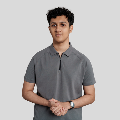 Men's Zip Polo Quite Shade