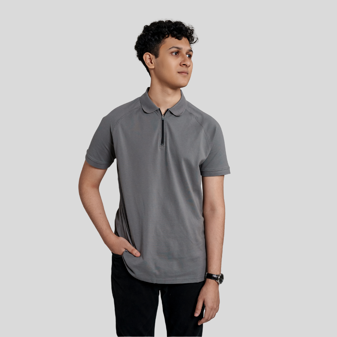 Men's Zip Polo Quite Shade