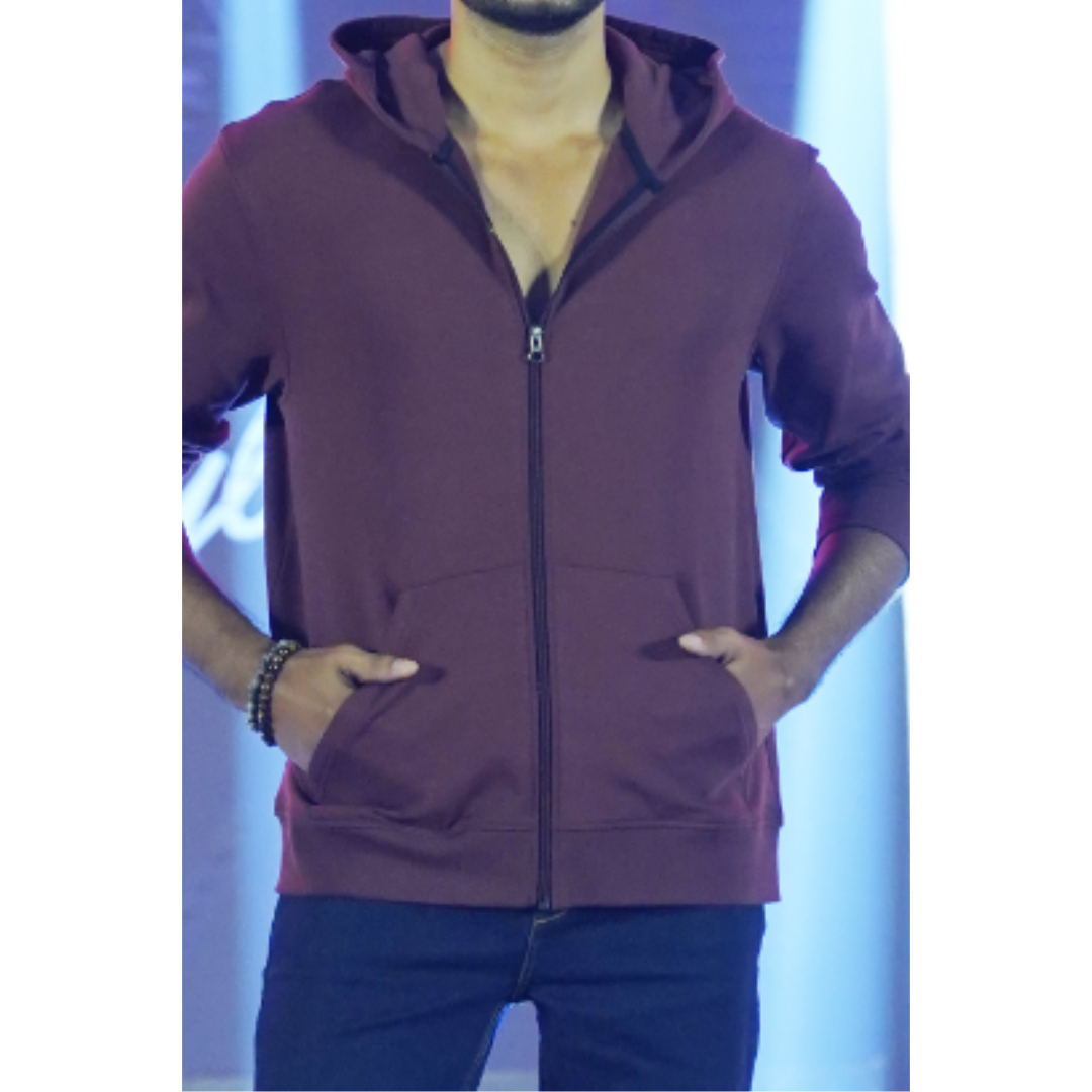 Zipper Hoodie Decadent Chocolate