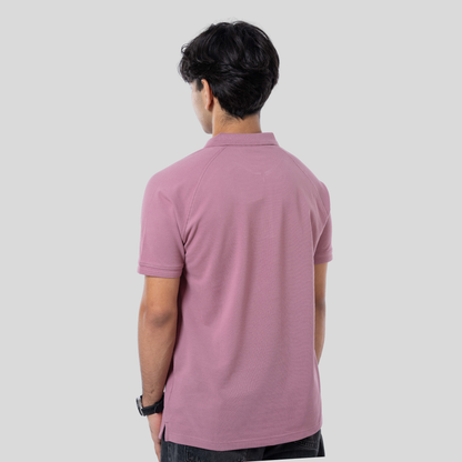Men's Zip Polo Wistful Mauve
