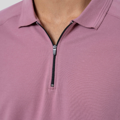 Men's Zip Polo Wistful Mauve
