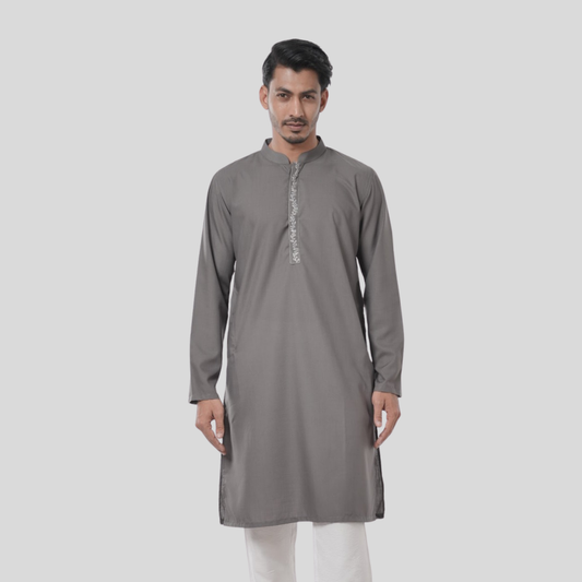 Tencel EMB Panjabi Grey