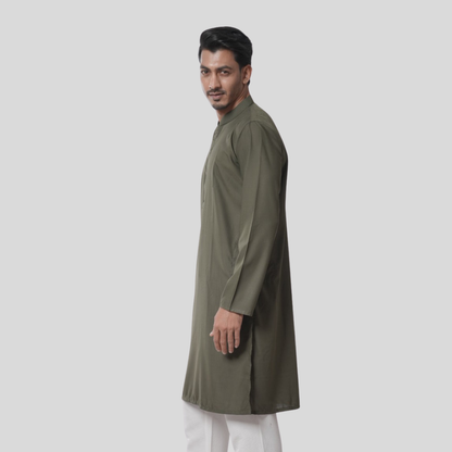 Tencel EMB Panjabi Olive