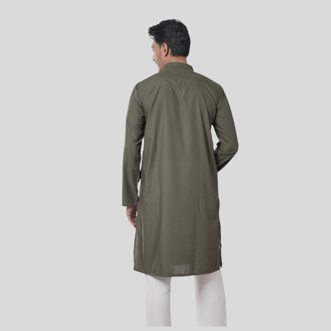 Tencel EMB Panjabi Olive