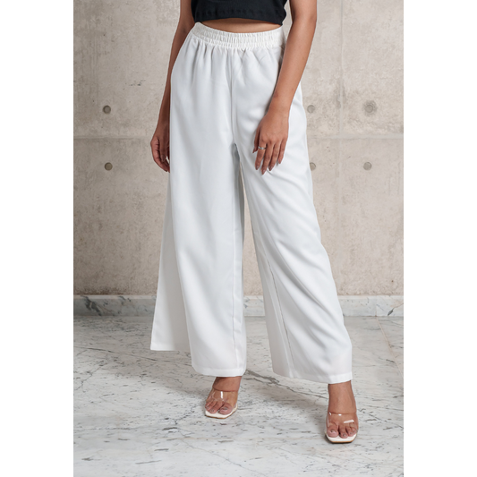 Women's Wide Leg Pant (White)